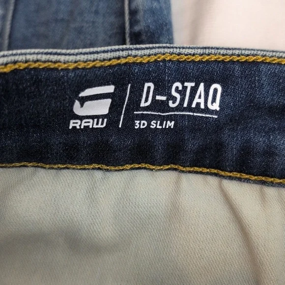 Mens Raw D-STAQ 3D Slim size 26 Waist Skatercore Skinny Moto Style Denim Jeans